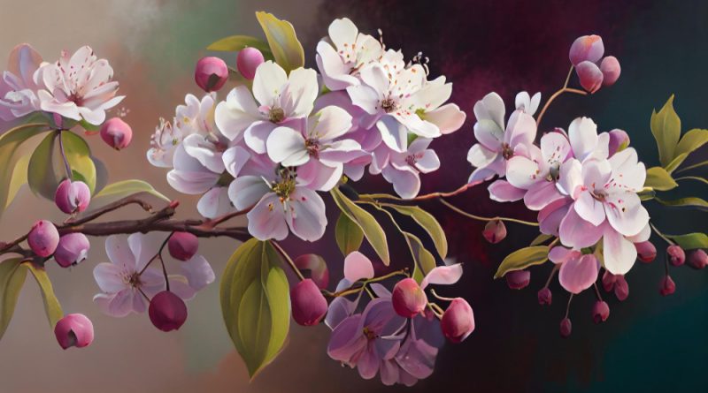cherry blossom wall art